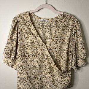 Abercrombie & Fitch Yellow Floral Blouse